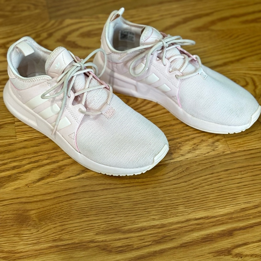 Adidas Light Pink and White Running Shoes